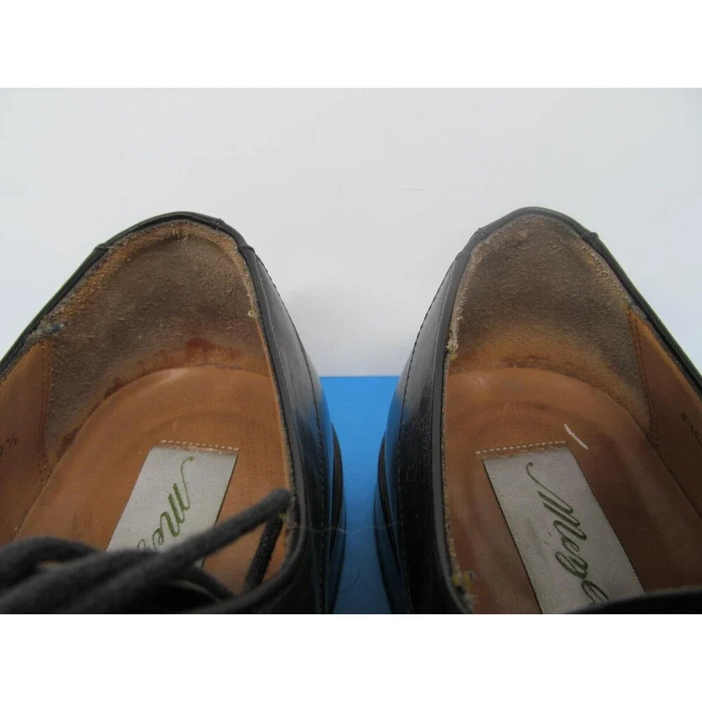 Mezlan Fiore Mens Black Leather Split Toe Derbys Size US 9.5 D Made In Spain